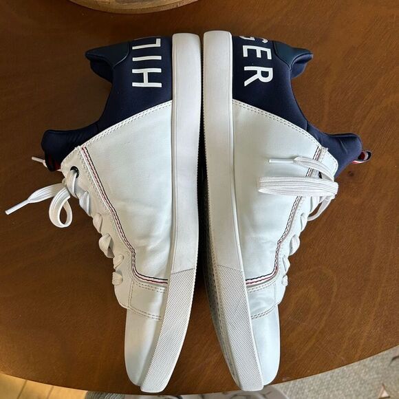 Tommy Hilfiger Tevant navy blue white mens sneaker‎ size 12 - Picture 7 of 11